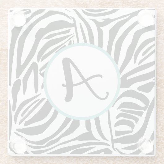 Dessous-de-verre En Verre Modèle Zebra (Dos)