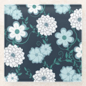 Dessous-de-verre En Verre Modern Elegant Floral Coaster (Devant)