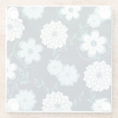 Dessous-de-verre En Verre Modern Elegant Floral Coaster (Dos)