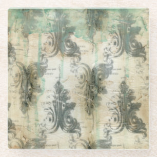 Dessous-de-verre En Verre Modern Fleur De Lis Design