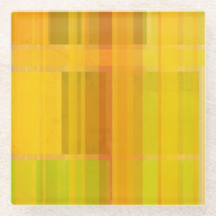 Dessous-de-verre En Verre Moderne Abstrait Couleurs Citronnées Colorées