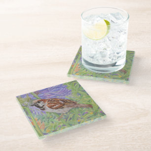 Dessous-de-verre En Verre Moineau domestique