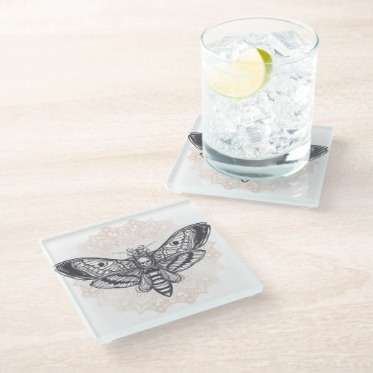 Dessous-de-verre En Verre Mois de la mort (Incliné)