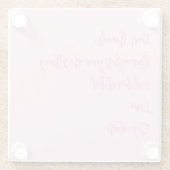 Dessous-de-verre En Verre Mois de sensibilisation au cancer du sein citation (Dos)