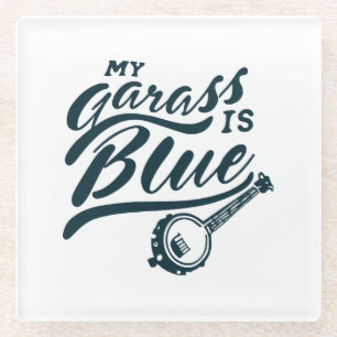 Dessous-de-verre En Verre Mon banjo est bleu