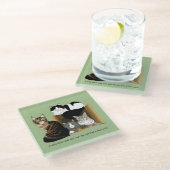 Dessous-de-verre En Verre Mon chat a des chats (Incliné)