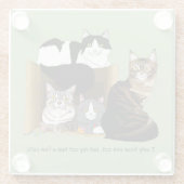 Dessous-de-verre En Verre Mon chat a des chats (Dos)
