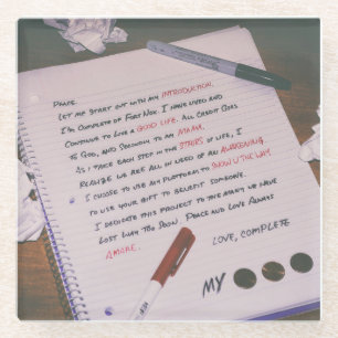 Dessous-de-verre En Verre Mon dessous de verre à trois cents