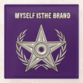 DESSOUS-DE-VERRE EN VERRE MON SOI EST LA MARQUE (Devant)