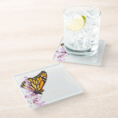 Dessous-de-verre En Verre Monarque perché sur la lavande (Incliné)