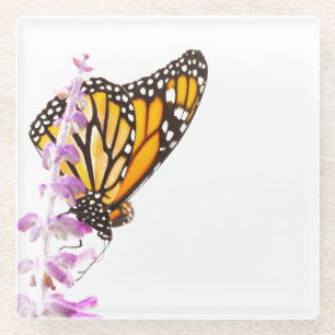 Dessous-de-verre En Verre Monarque perché sur la lavande