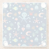 Dessous-de-verre En Verre Monde marin (Dos)