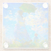 Dessous-de-verre En Verre Monet Woman avec un parasol (Dos)