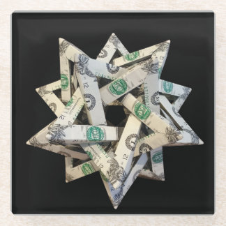 Dessous-de-verre En Verre Money Origami Five Intersecting Tetrahedra