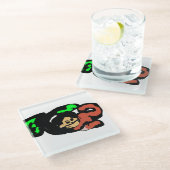Dessous-de-verre En Verre Monkey cute  (Incliné)