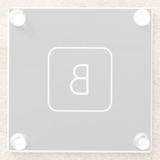 Dessous-de-verre En Verre Monogram de Styled | White & Black (Dos)