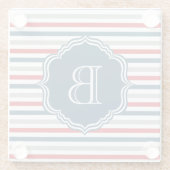 Dessous-de-verre En Verre Monogram design (Dos)