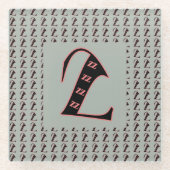 Dessous-de-verre En Verre Monogramme classique Z (Devant)