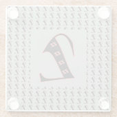 Dessous-de-verre En Verre Monogramme classique Z (Dos)