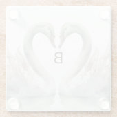 Dessous-de-verre En Verre Monogramme de cygne (Dos)