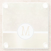 Dessous-de-verre En Verre Monogramme d'étincelle dorée (Dos)
