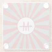 Dessous-de-verre En Verre Monogramme initial gris moderne (Dos)