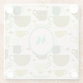 Dessous-de-verre En Verre Monogramme Mid Century Moderne Teup (Dos)