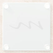 Dessous-de-verre En Verre monogramme moderne tendance gris professionnel (Dos)