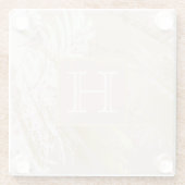 Dessous-de-verre En Verre Monographie feuille de palmier doré (Dos)