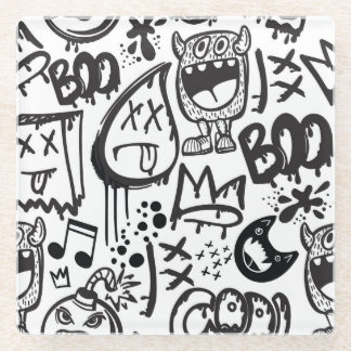 Dessous-de-verre En Verre Monster Boys : Motif à main