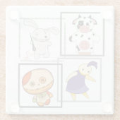 Dessous-de-verre En Verre Montrer les marionnettes.w (Dos)