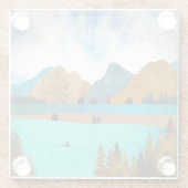 Dessous-de-verre En Verre Morning Lake Rower (Dos)