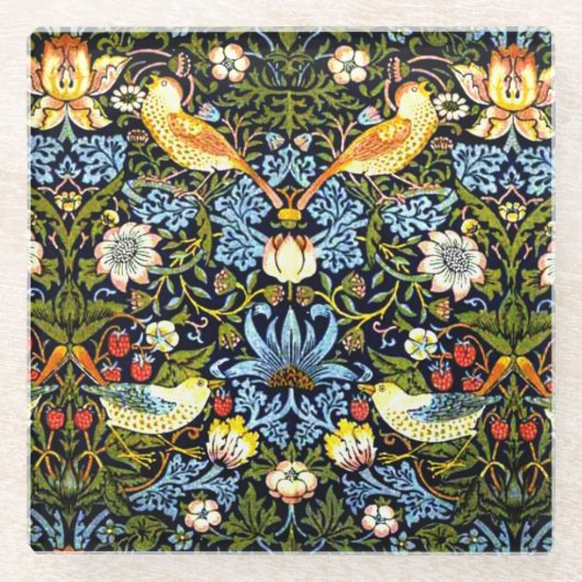 Dessous-de-verre En Verre Morris - Thief aux fraises (Devant)