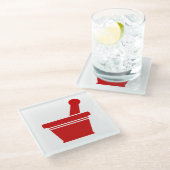 Dessous-de-verre En Verre Mortier et pilon (Incliné)