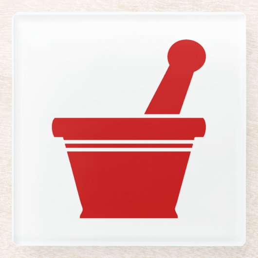 Dessous-de-verre En Verre Mortier et pilon (Devant)