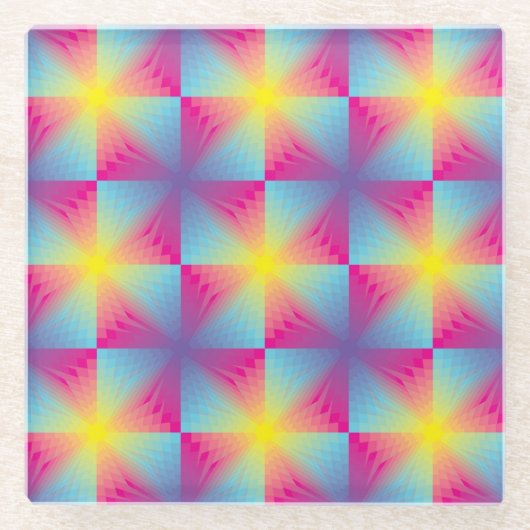 Dessous-de-verre En Verre Mosaïque carrée abstraite de vecteur (Devant)