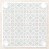 Dessous-de-verre En Verre Mosaïque méditerranéenne bleu vert (Dos)