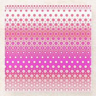 Dessous-de-verre En Verre Mosaïque rose et rouge