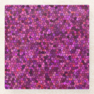 Dessous-de-verre En Verre Mosaïque Rose Violet