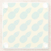 Dessous-de-verre En Verre Motif 2 d'ananas (Dos)