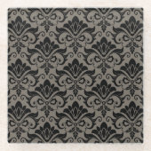 Dessous-de-verre En Verre Motif 2 de damassé (Devant)