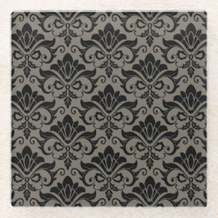 Dessous-de-verre En Verre Motif 2 de damassé