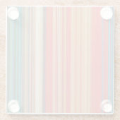 Dessous-de-verre En Verre Motif à bandes multiples (Dos)