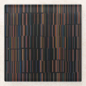 Dessous-de-verre En Verre Motif à bandes multiples cool (Devant)