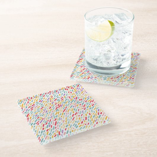 Dessous-de-verre En Verre Motif à eau douce (Incliné)