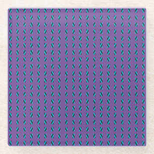 Dessous-de-verre En Verre Motif à rayures violettes