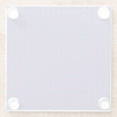 Dessous-de-verre En Verre Motif à rayures violettes (Dos)