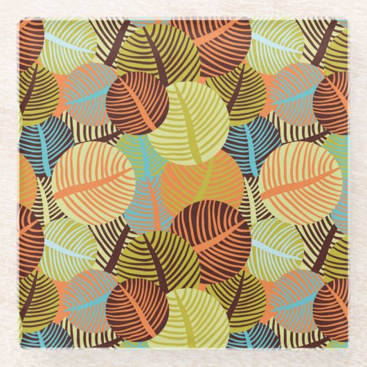 Dessous-de-verre En Verre Motif abstrait (Devant)