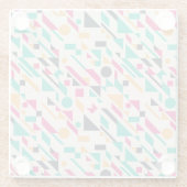 Dessous-de-verre En Verre motif Abstrait 3 (Dos)