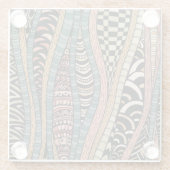 Dessous-de-verre En Verre Motif abstrait dans le style ethnique (Dos)